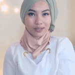 Turban hijab style with neck coverage